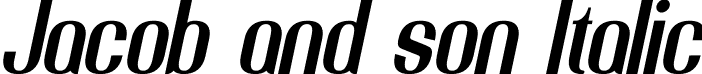 Jacob and son Italic font - jacob-and-son-italic.ttf