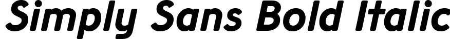 Simply Sans Bold Italic font - simplysans-bolditalic.ttf