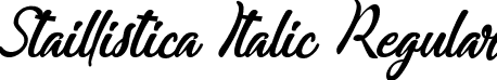 Staillistica Italic Regular font - staillisticaitalic-k7jmy.ttf