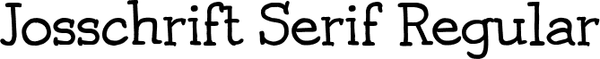 Josschrift Serif Regular font - Josschrift Serif.ttf