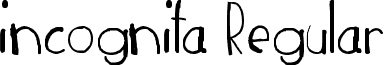 incognita Regular font - incognita.ttf