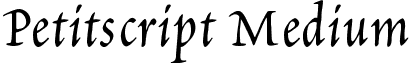 Petitscript Medium font - Petitscript.ttf