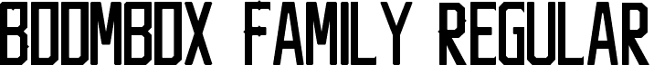 Boombox Family Regular font - Boombox-Family.otf