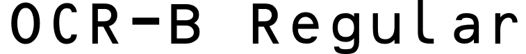 OCR-B Regular font - ocr-b.otf