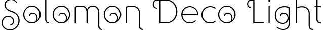 Solomon Deco Light font - design.collection5.Solomon Deco - light.ttf
