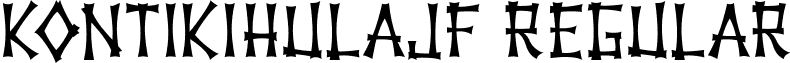 KonTikiHulaJF Regular font - design.jasonwalcott.Kon Tiki Hula JF.ttf