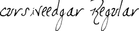 cursiveedgar Regular font - crusiveedgar.ttf