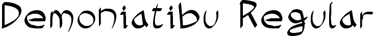 Demoniatibu Regular font - demoniatibu.ttf