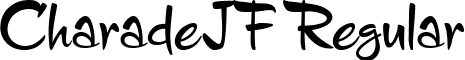 CharadeJF Regular font - design.jasonwalcott.Charade JF.ttf