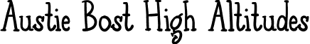 Austie Bost High Altitudes font - Austie Bost High Altitudes.ttf