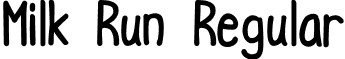 Milk Run Regular font - milkrun.ttf