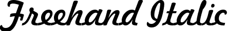 Freehand Italic font - unicode.freehani.ttf