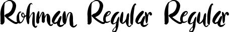 Rohman Regular Regular font - rohman-regular.ttf