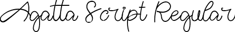 Agatta Script Regular font - AgalattaScript-Regular.ttf