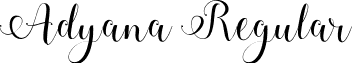 Adyana Regular font - Adyana.ttf