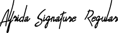 Alfrida Signature Regular font - AlfridaSignature.ttf