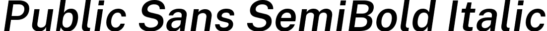 Public Sans SemiBold Italic font - public-sans.semibold-italic.ttf