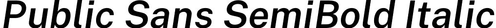 Public Sans SemiBold Italic font - public-sans.semibold-italic.otf