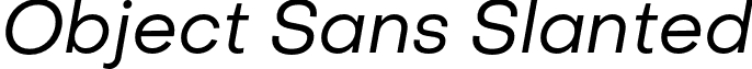 Object Sans Slanted font - objectsans-slanted.otf