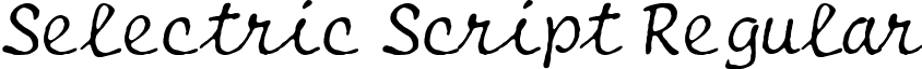 Selectric Script Regular font - Selectric Script.ttf