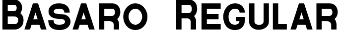Basaro Regular font - basaro.ttf