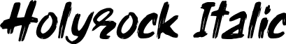 Holyrock Italic font - Holyrock Italic.otf