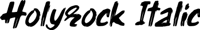 Holyrock Italic font - Holyrock Italic.ttf