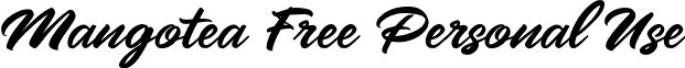 Mangotea Free Personal Use font - Mangotea - FREE PERSONAL USE.otf