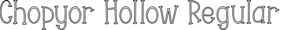 Chopyor Hollow Regular font - Chopyor Hollow.otf