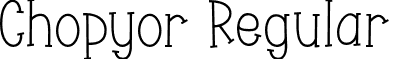 Chopyor Regular font - Chopyor.otf