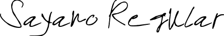 Sayano Regular font - Sayano Script Font.otf