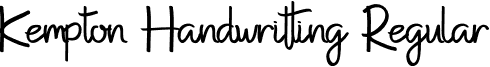 Kempton Handwritting Regular font - kempton.handwritting.otf