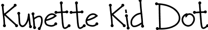Kunette Kid Dot font - Kunette Kid Dot.otf