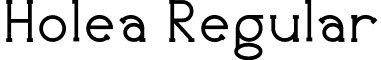 Holea Regular font - Holea.otf