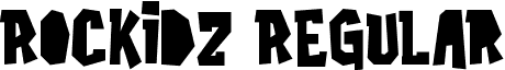 Rockidz Regular font - Rockidz-341X.ttf