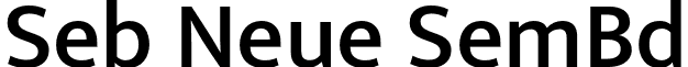 Seb Neue SemBd font - SebneueSemibold-Wgdn.otf