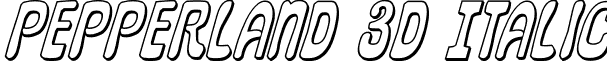 Pepperland 3D Italic font - Pepperland3DItalic-9OrB.otf