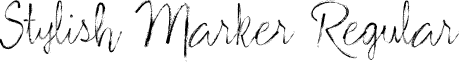 Stylish Marker Regular font - stylish-marker.regular.ttf