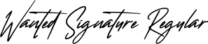 Wanted Signature Regular font - WantedSignature-P0Px.otf