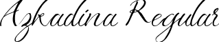Azkadina Regular font - Azkadina (Dafont).otf