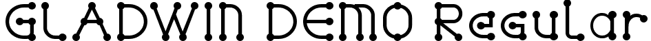 GLADWIN DEMO Regular font - GLADWINDEMORegular.ttf