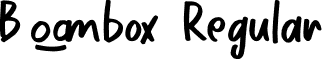 Boombox Regular font - Boombox-RYpA.otf