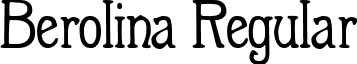 Berolina Regular font - berolina.regular.ttf