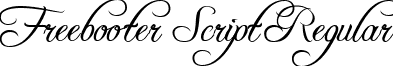 Freebooter Script Regular font - freebooter-script.regular.ttf