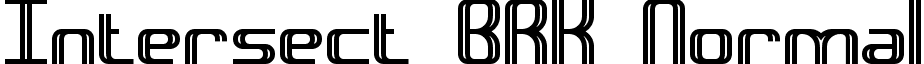 Intersect BRK Normal font - intersect.brk.ttf