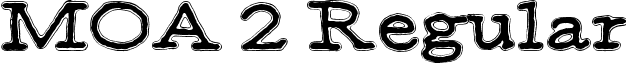 MOA 2 Regular font - moa.2.ttf