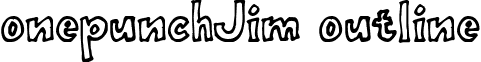 onepunchJim outline font - onepunchjim.outline.ttf