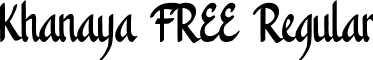 Khanaya FREE Regular font - Khanaya-FREE.ttf