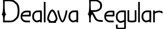 Dealova Regular font - Dealova-1.ttf
