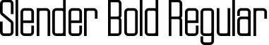 Slender Bold Regular font - slender-bold.otf